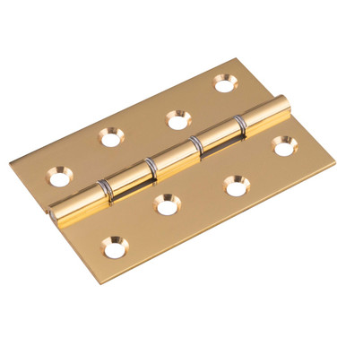 Sterling Brass Butt Hinge with Screw, Polished Lacquered, 10 Year Warranty, 102mm product image