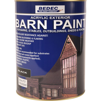 Further photograph of BEDEC BARN PAINT 5LTR BLACK