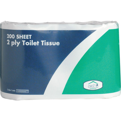 Toilet Roll 2-Ply 200 Sheet White