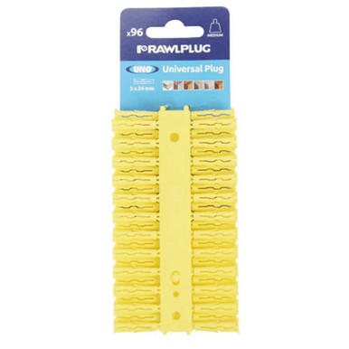 RawPlug Yellow Plastic Wall Plug 24mm