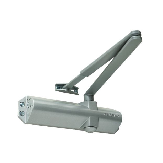 Photograph of Sparka UK Silver Door Closer, S-20 Overhead, EN Size 2-4, 1100mm Wide, 80 Kg