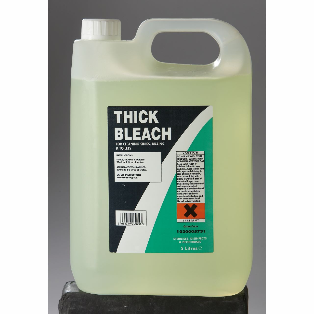 Photograph of Thick Bleach Bottle 5L (Pack of 2)