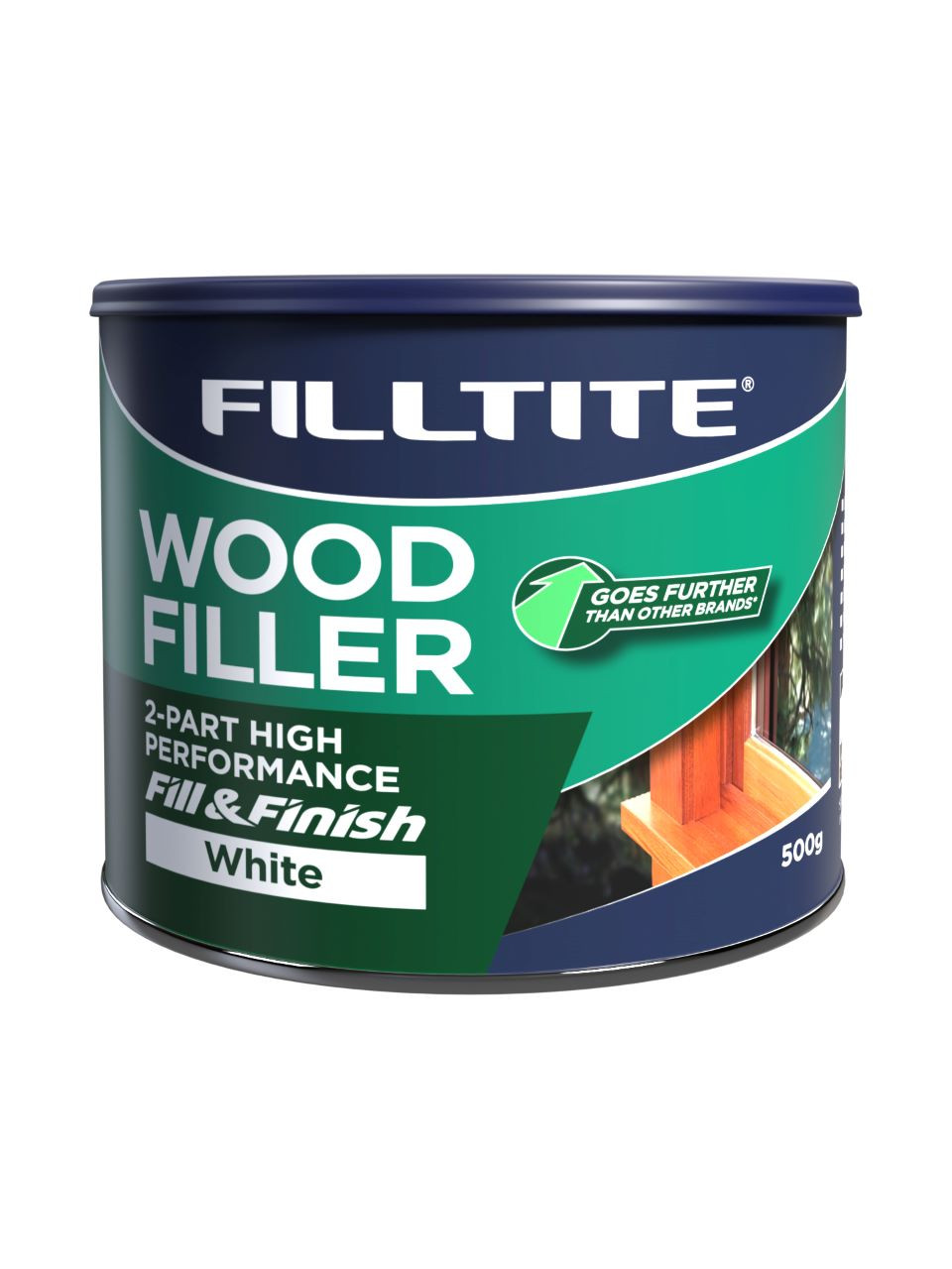 Photograph of Filltite 2 Part Styrene Free Wood Filler White 500g