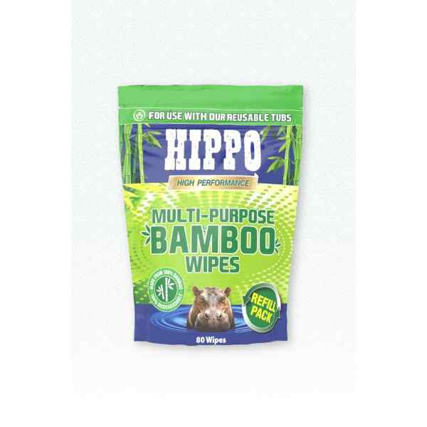 Photograph of Hippo Multi-Purpose Large Bamboo Wipes Pack of 100