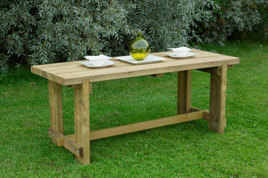 Further photograph of Forest Garden Refectory Table 185mm x 700mm x 1800mm
