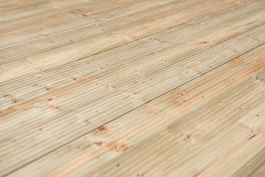 Further photograph of Forest Garden Natural Timber Ultima Pergola and Patio Decking Kit - 2.4 x 4.9m (5209 x 3050 x 2503mm)