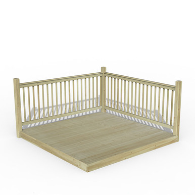Further photograph of Forest Garden Natural Timber Patio Decking Kit - 2.4 x 2.4m FSC