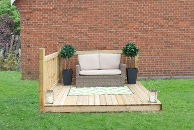 Further photograph of Forest Garden Natural Timber Patio Decking Kit - 2.4 x 2.4m FSC