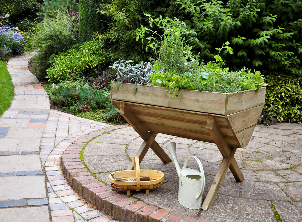 Photograph of Forest Garden Kitchen Garden Trough 190mm x 1010mm x 430mm