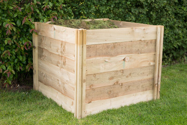 Forest Garden Natural Timber Slot Down Compost Bin 1026 x 1026 x 1197mm FSC