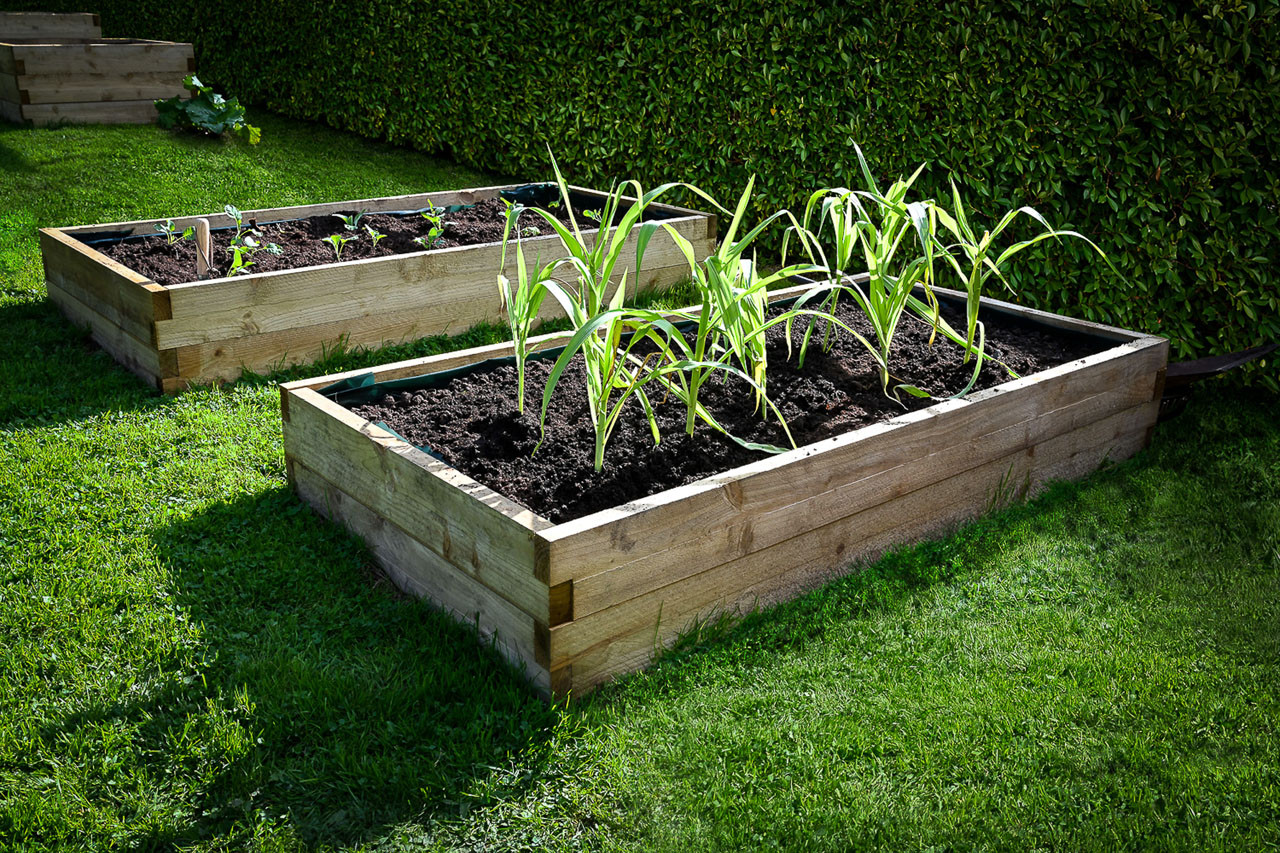 Photograph of Forest Garden Caledonian Rectangular Raised Bed 120mm x 280mm x 1800mm