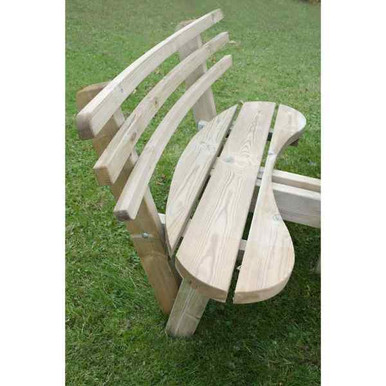 Further photograph of Forest Garden Circular Picnic Table with Seat Backs 120mm x 1136mm x 495mm