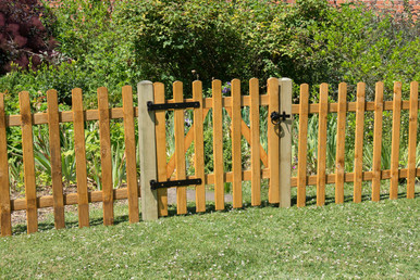 Further photograph of Forest Garden Grooved Pale Gate 3ft (900mm)