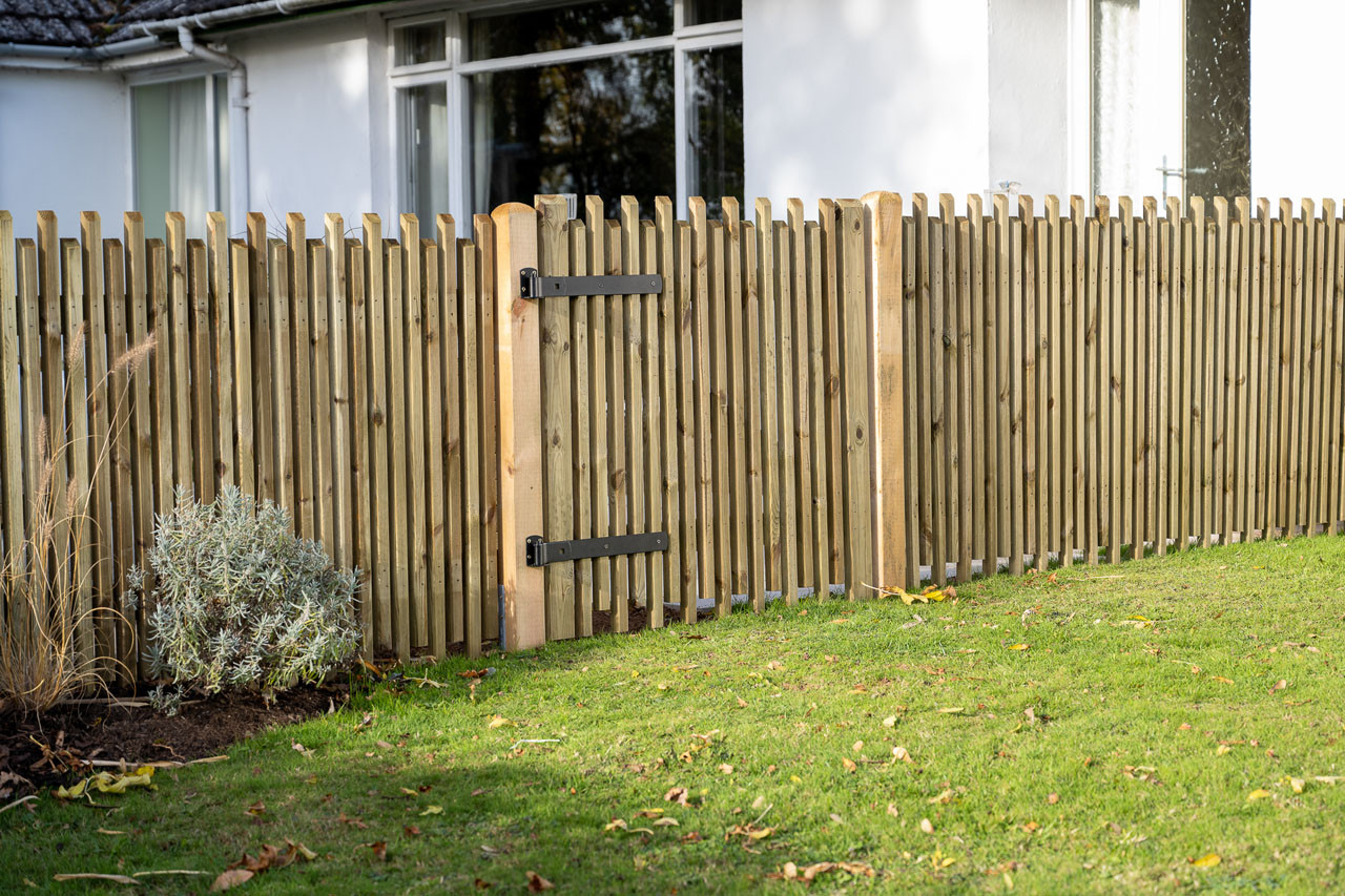 Photograph of Forest Garden Contemporary Picket Gate 3ft (900mm)