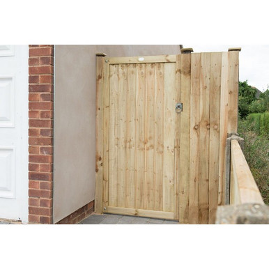 Further photograph of Forest Garden Pressure Treated Featheredge Gate 6ft (1800mm)