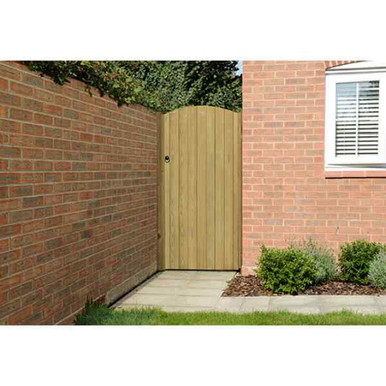 Further photograph of Forest Garden Heavy Duty Dome Top Tongue & Groove Gate 6ft (1800mm)