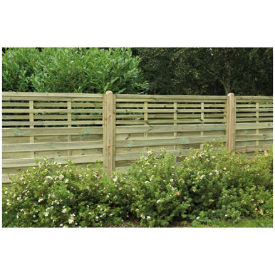 Forest Garden 1.8m x 1.2m Pressure Treated Decorative Kyoto Fence Panel - Pack of 5 product image