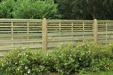 Forest Garden 1.8m x 1.5m Pressure Treated Decorative Kyoto Fence Panel - Pack of 3 product image