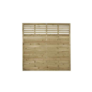 Forest Garden 1.8m x 1.8m Pressure Treated Decorative Kyoto Fence Panel - Pack of 4