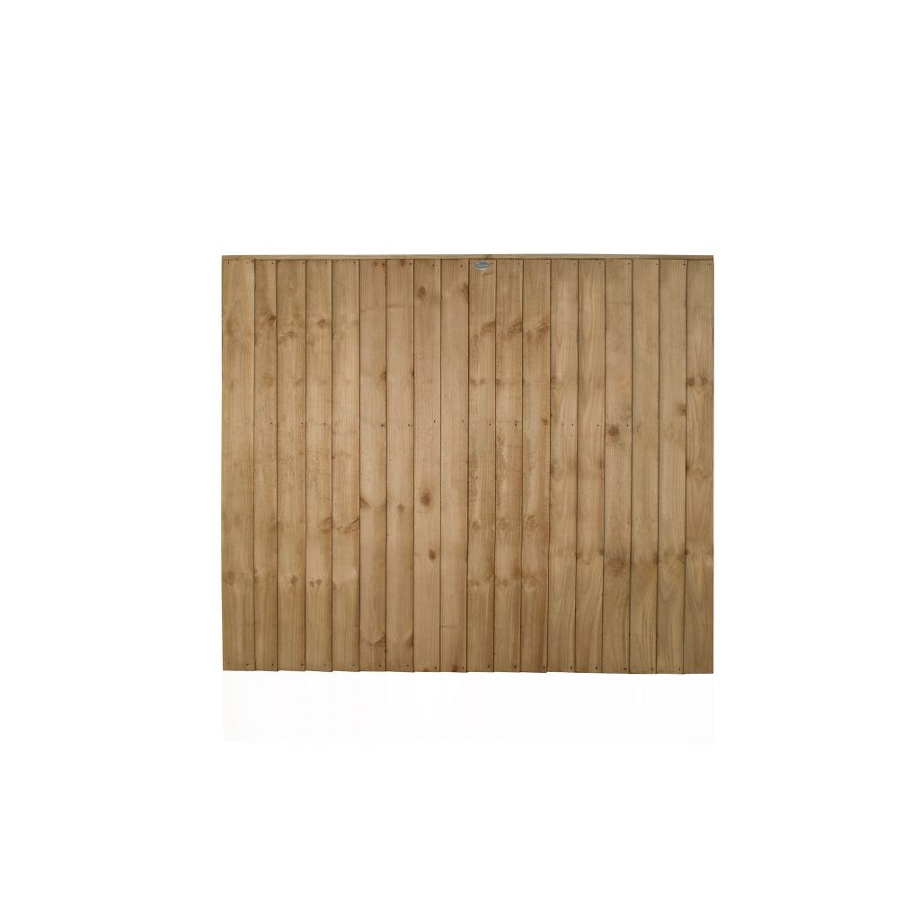 Photograph of Forest Garden 6ft x 5ft (1.83m x 1.54m) Pressure Treated Vertical Board Fence Panel - Pack of 3