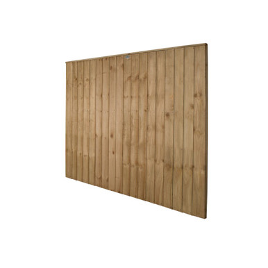 Further photograph of Forest Garden 6ft x 5ft (1.83m x 1.54m) Pressure Treated Vertical Board Fence Panel - Pack of 3