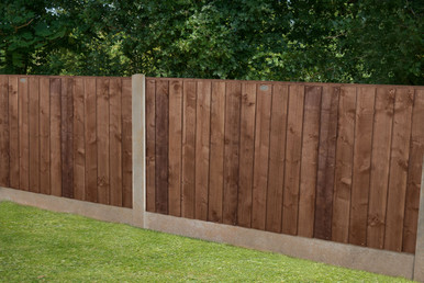 Forest Garden 6ft x 3ft (1.83m x 0.93m) Pressure Treated Brown Pressure Treated Vertical Board Fence Panel - Pack of 4 product image