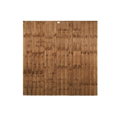 Forest Garden 6ft x 6ft (1.83m x 1.85m) Pressure Treated Brown Pressure Treated Vertical Board Fence Panel - Pack of 3 product image