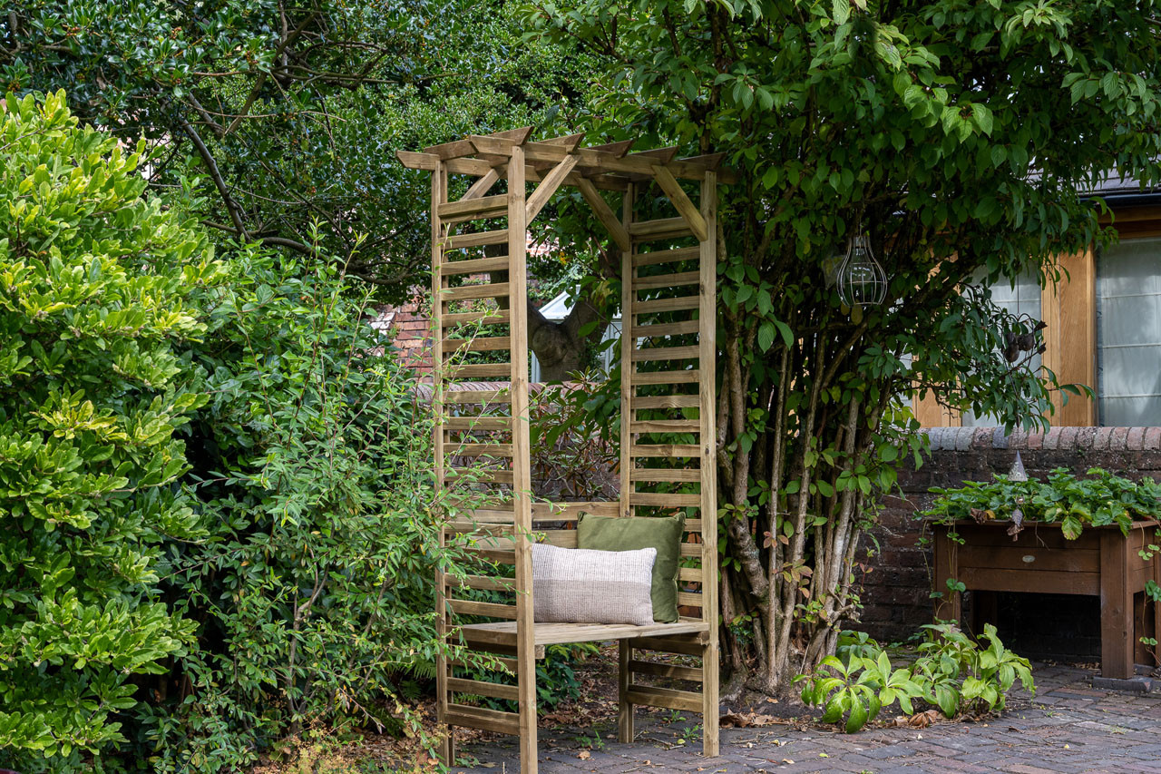 Photograph of Forest Garden Natural Timber Palma Arbour 1200 x 620 x 2151mm