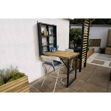 Further photograph of Forest Garden Fold Down Wall Garden Bar 140mm x 770mm x 1000mm