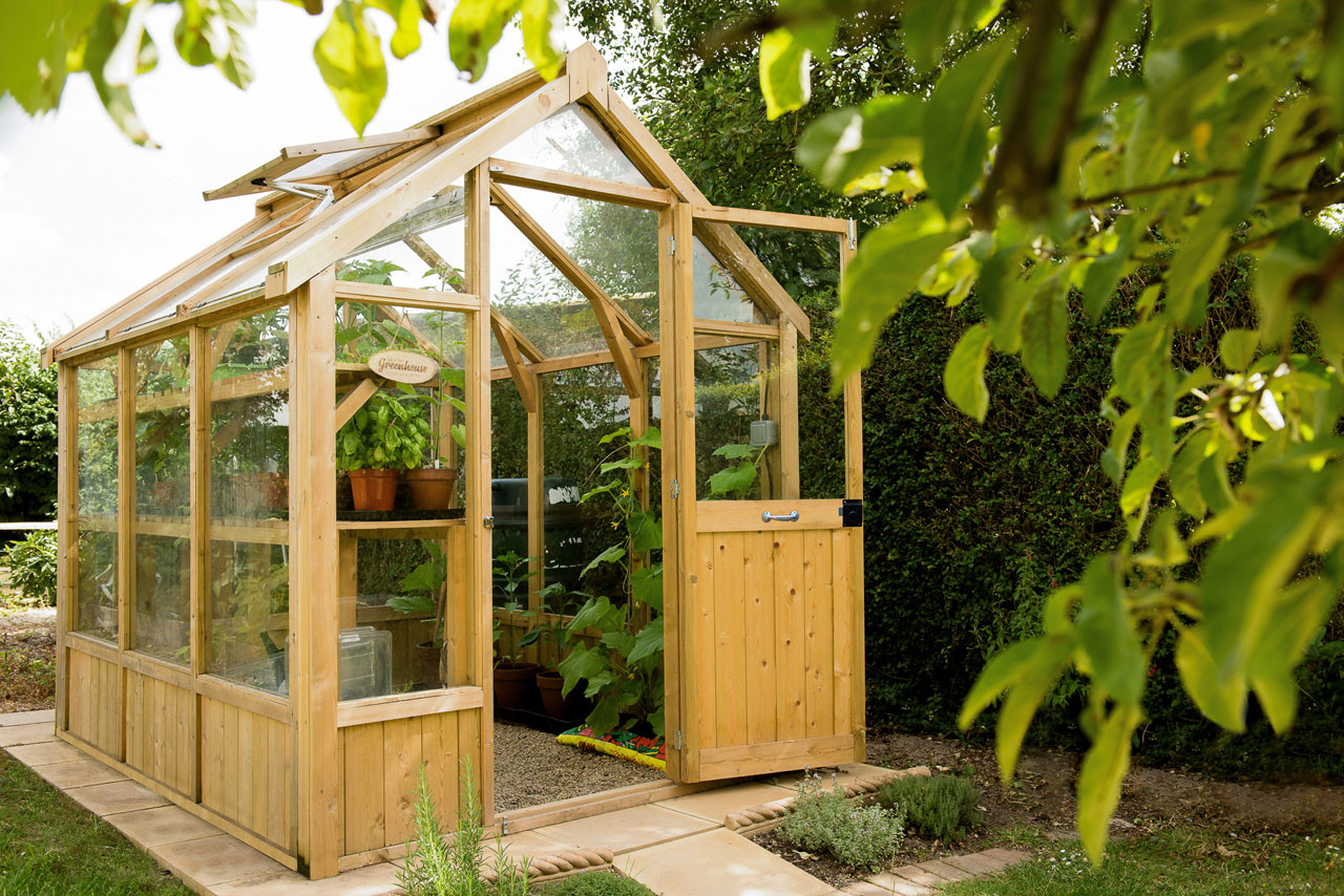 Photograph of Forest Garden Natural Timber Vale Greenhouse - 8x6 (Installed) FSC