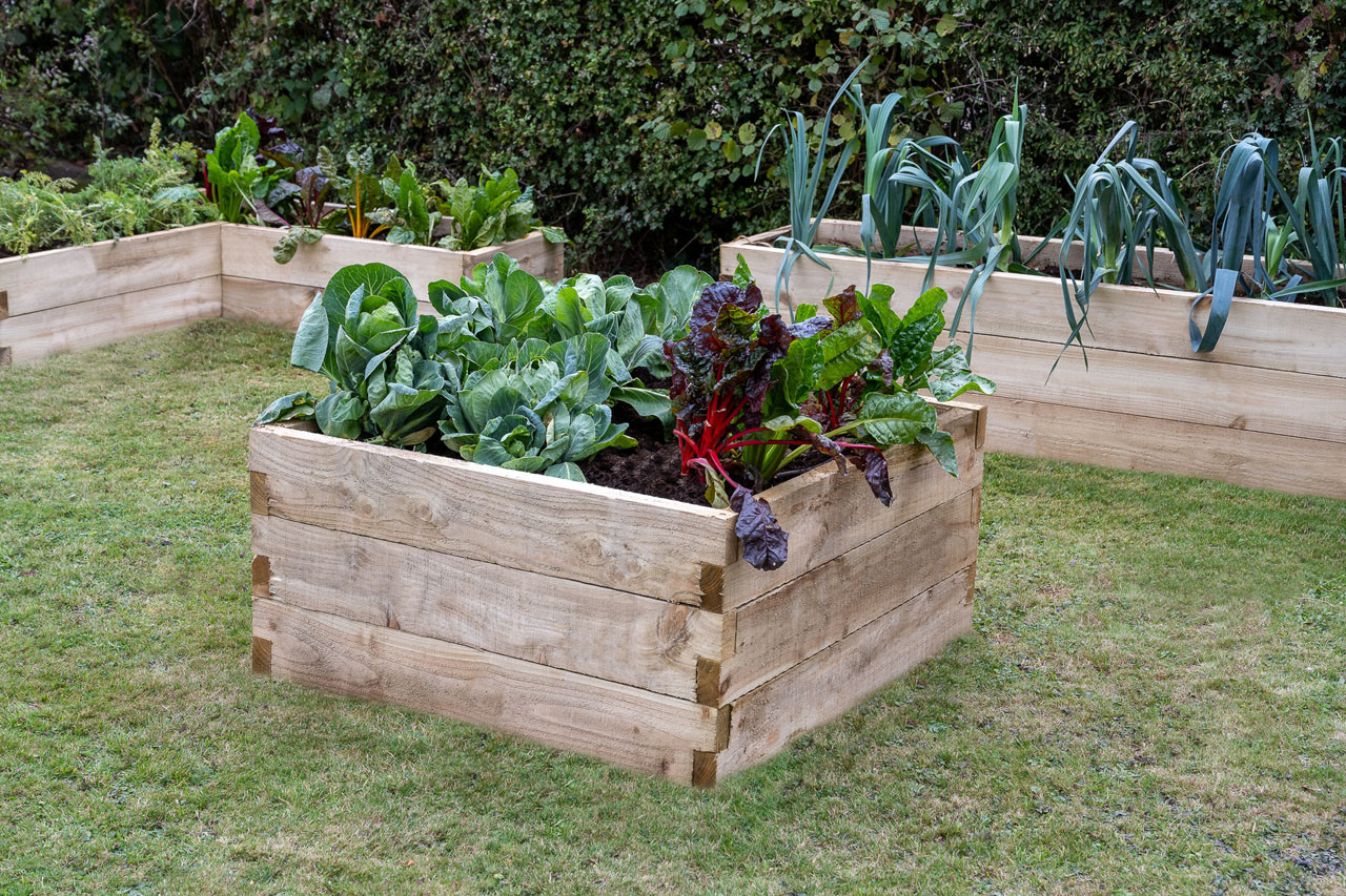 Photograph of Forest Garden Caledonian Square Raised Bed 320mm x 280mm x 900mm