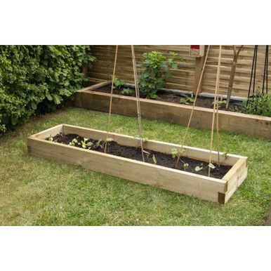 Further photograph of Forest Garden Caledonian Long Raised Bed, Natural Timber, 180 x 45 x 14cm, 11kg