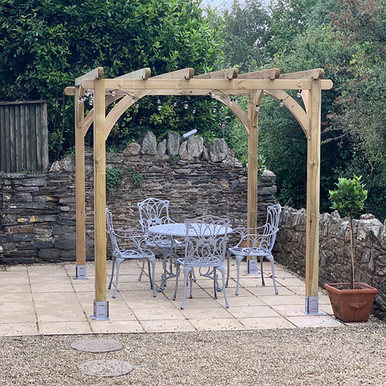 Further photograph of Forest Garden Natural Timber Ultima Pergola - 2.4 x 2.4m (2400 x 2400 x 2495mm)