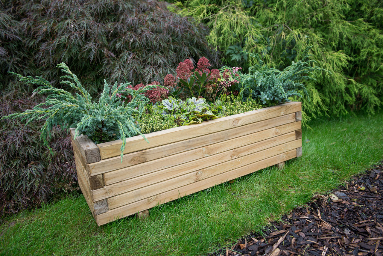 Photograph of Forest Garden Agen Planter 400mm x 270mm x 1000mm