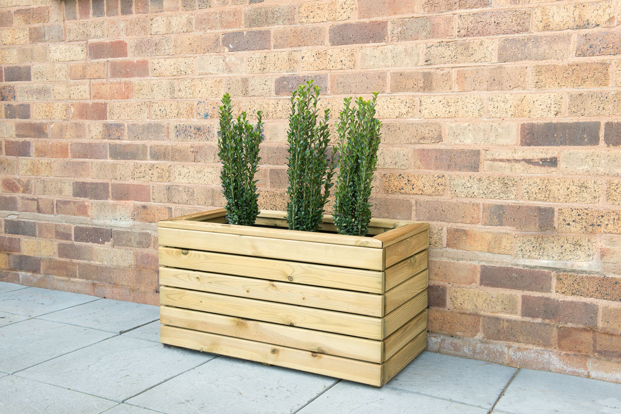 Photograph of Forest Garden Double Linear Planter 183mm x 800mm x 405mm