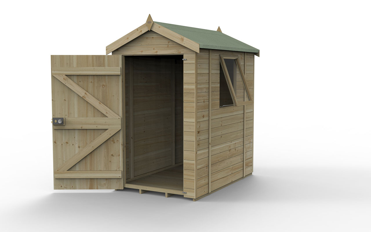 Photograph of Forest Garden Timberdale 6ft x 4ft Apex Shed (Installed)