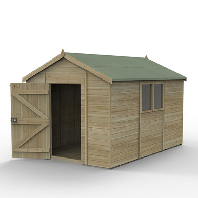 Forest Garden Timberdale 12ft x 8ft  Apex Shed (Installed)