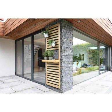 Further photograph of Forest Garden Slatted Wall Planter with 1 Shelf 76mm x 1800mm x 600mm
