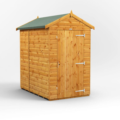 6x4 Power Apex Shiplap Dip Treated Windowless Shed