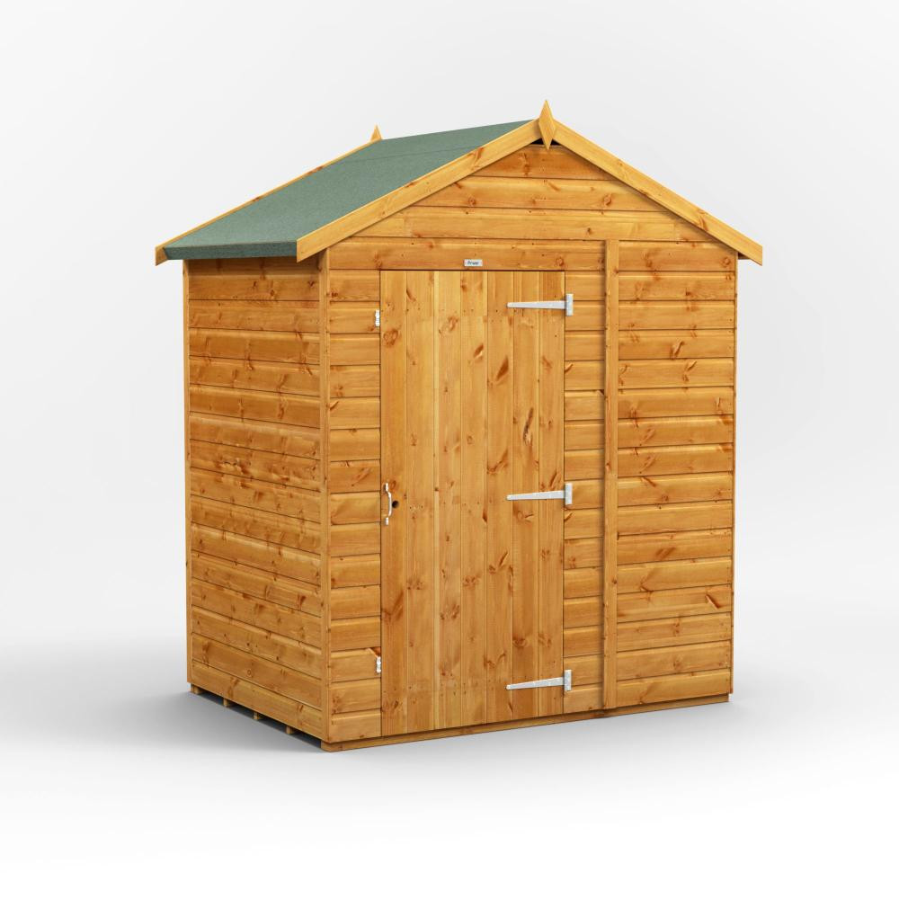 Photograph of 4x6 Power Apex Shiplap Dip Treated Windowless Shed