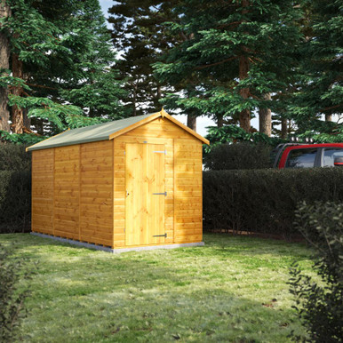 Further photograph of 12x6 Power Apex Shiplap Dip Treated Windowless Shed