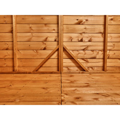 Further photograph of 6x4 Power Double Door Apex Shiplap Dip Treated Windowless Shed