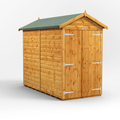 8x4 Power Double Door Apex Shiplap Dip Treated Windowless Shed product image