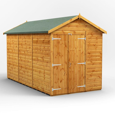 12x6 Power Double Door Apex Shiplap Dip Treated Windowless Shed