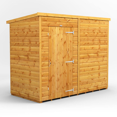 8x4 Power Pent Shiplap Dip Treated Windowless Shed