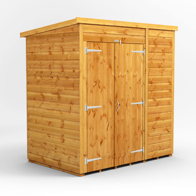 6x4 Power Double Door Pent Shiplap Dip Treated Windowless Shed product image