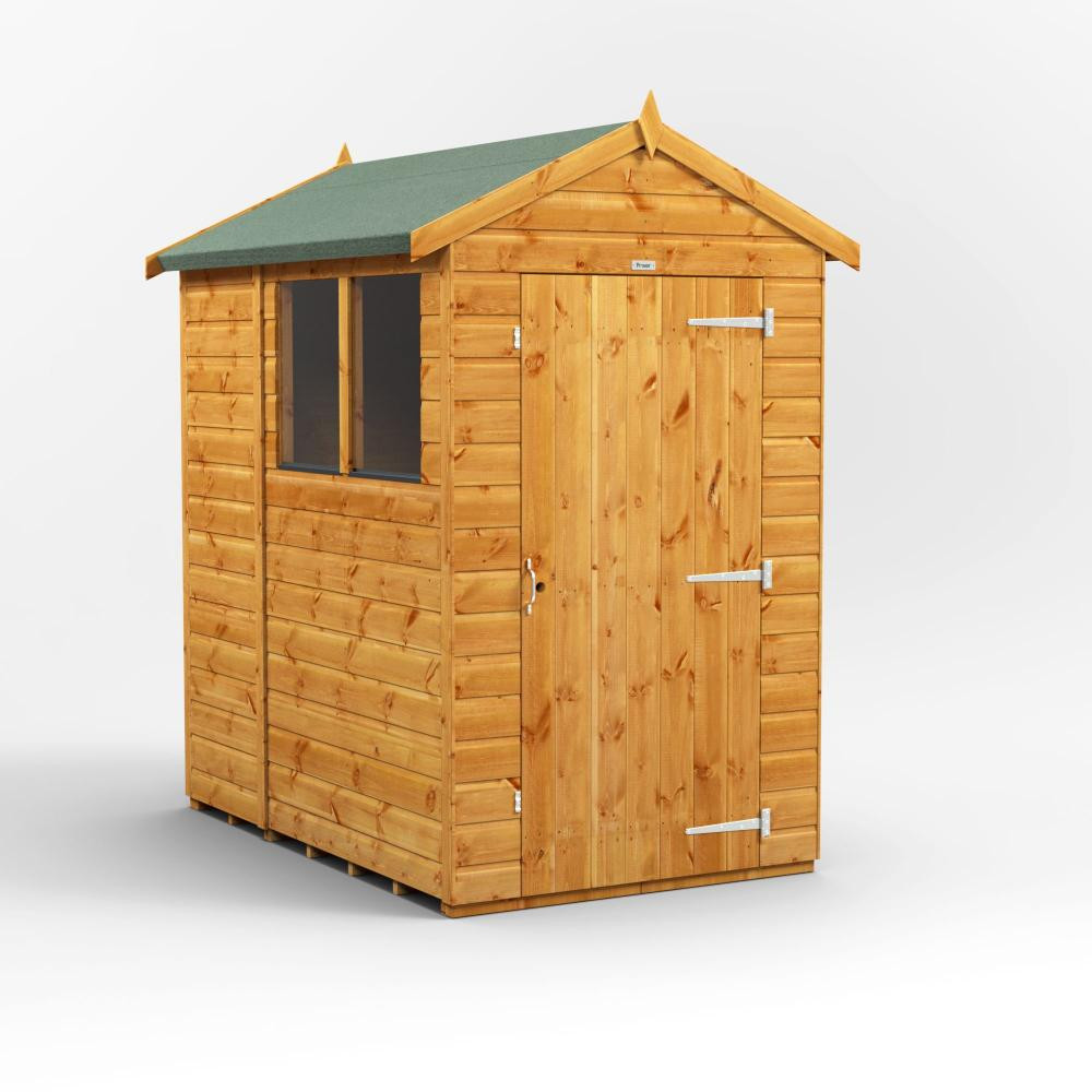 Photograph of 6x4 Power Apex Shiplap Dip Treated Shed