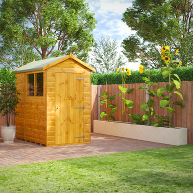 Further photograph of 6x4 Power Apex Shiplap Dip Treated Shed