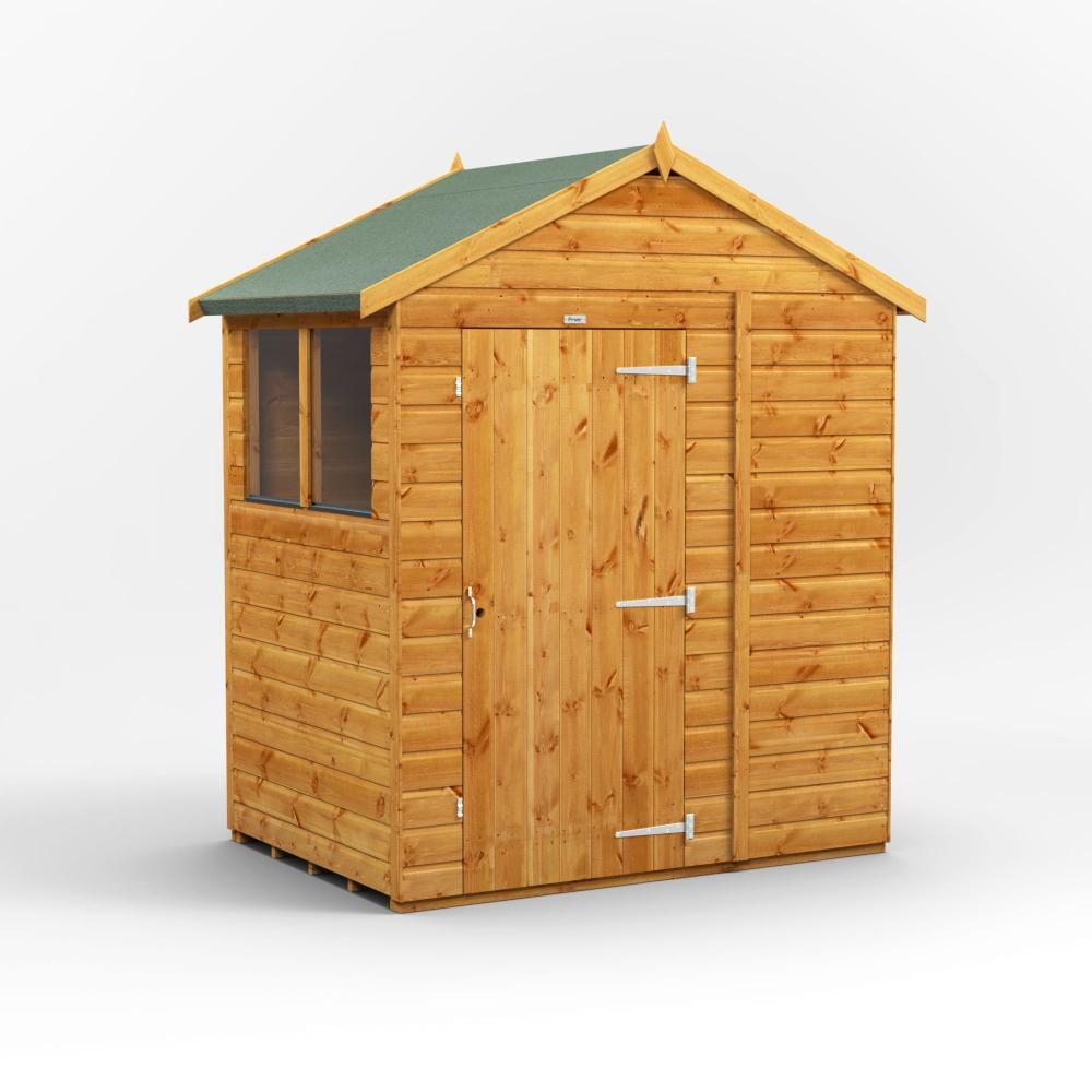 Photograph of 4x6 Power Apex Shiplap Dip Treated Shed