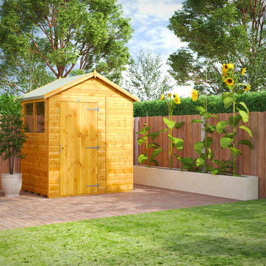 Further photograph of 4x6 Power Apex Shiplap Dip Treated Shed